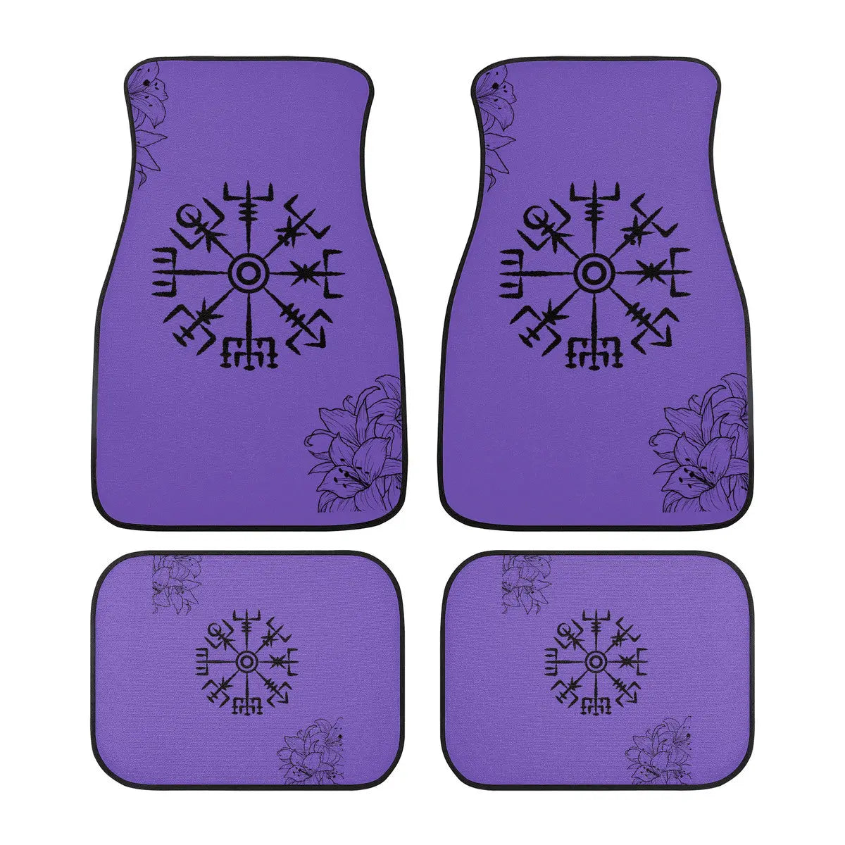 Valkyrie Threads! vegvisir design Custom Car Floor Mats (Front, or Full Set Options) - Floor Mats car floor mats