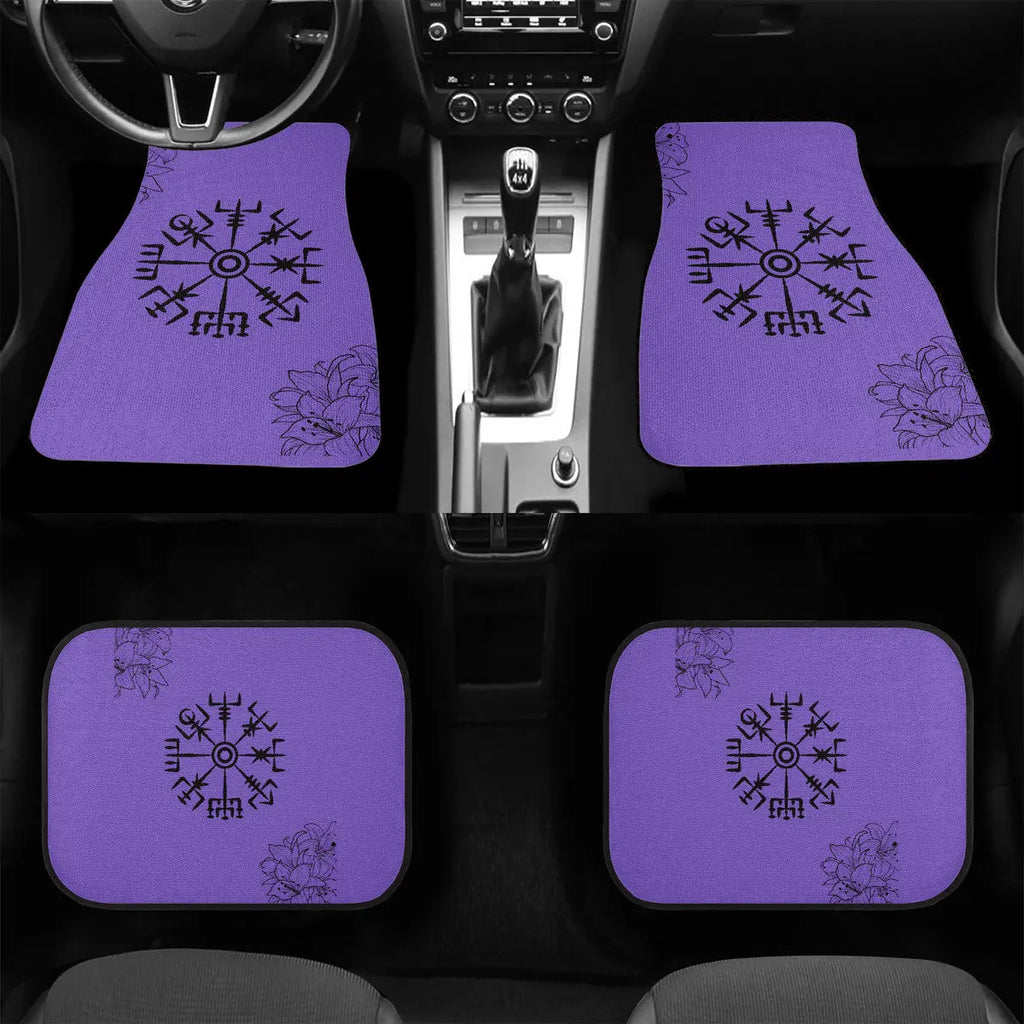Valkyrie Threads! vegvisir design Custom Car Floor Mats (Front, or Full Set Options) - Floor Mats car floor mats
