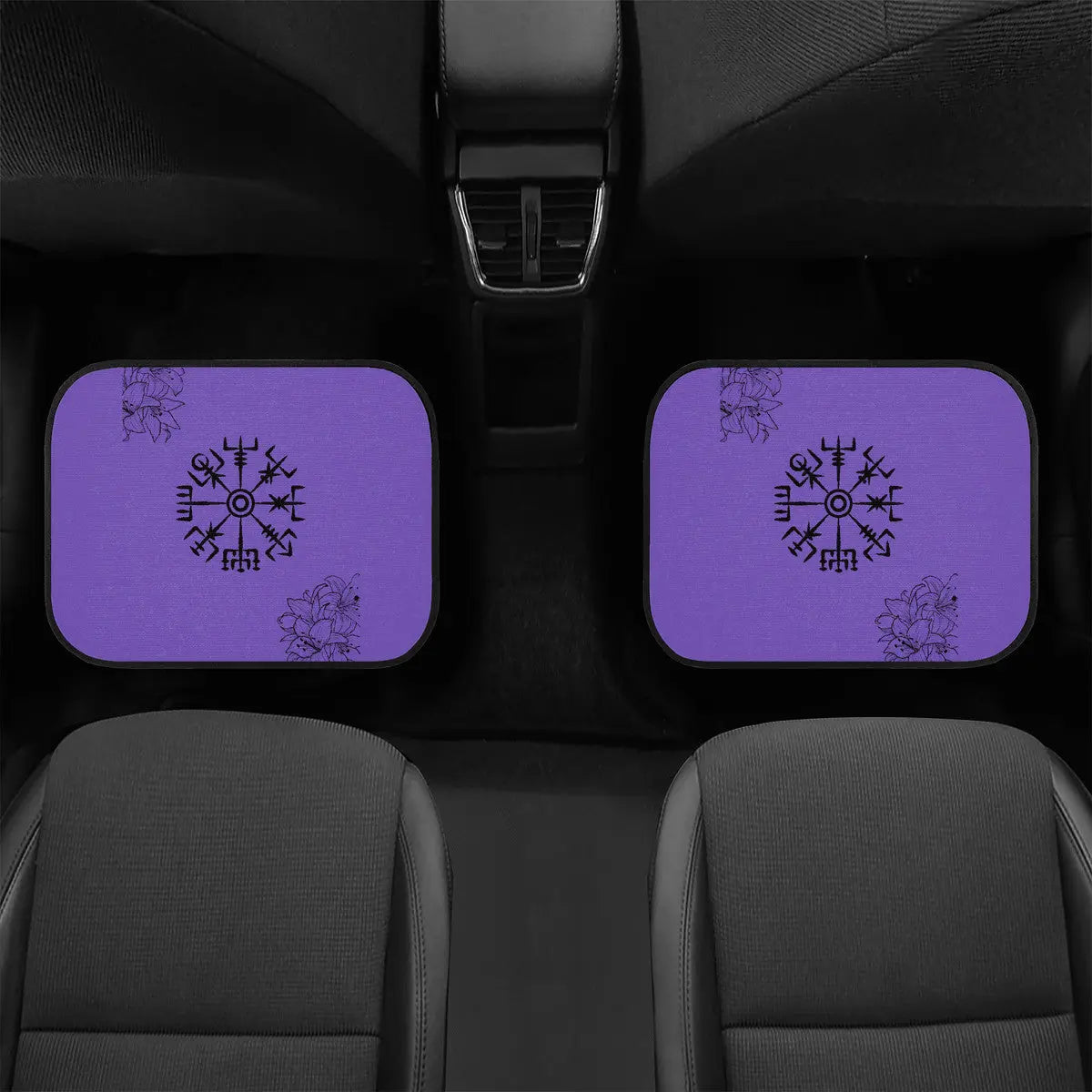 Valkyrie Threads! vegvisir design Custom Car Floor Mats (Front, or Full Set Options) - Floor Mats car floor mats