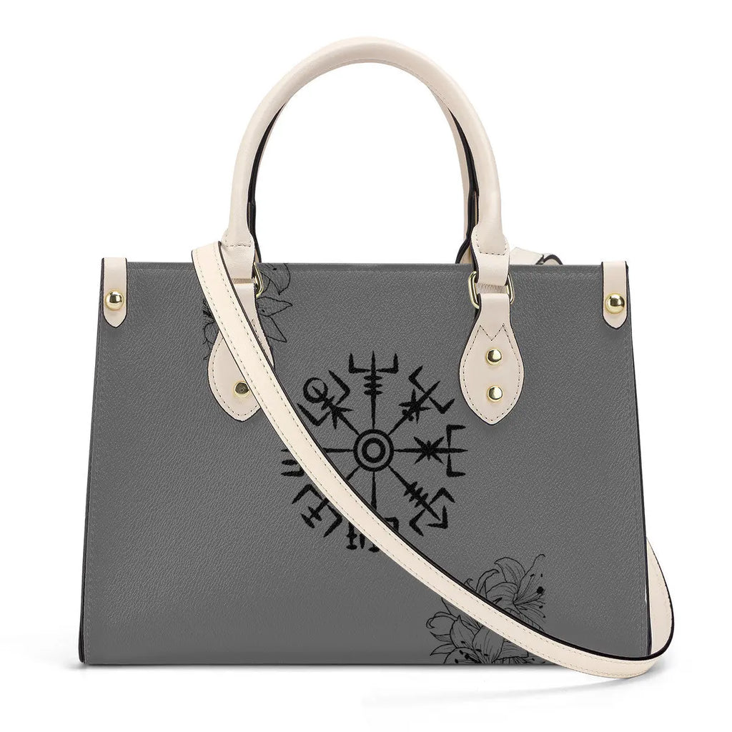 Valkyrie Threads! Norse Inspired Luxury Women PU Tote Bag - White - Shopper Bags Tote bags
