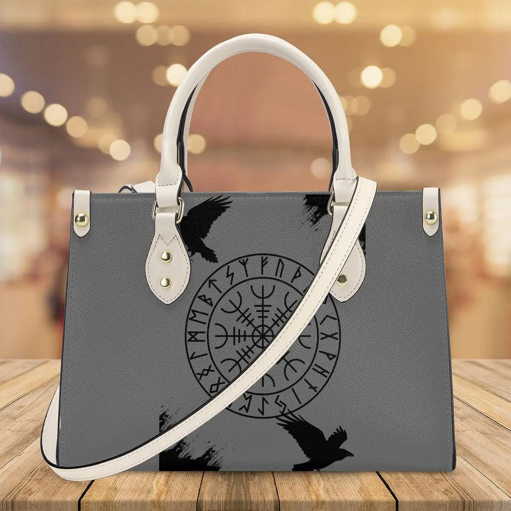 Valkyrie Threads! Norse Inspired Luxury Women PU Tote Bag - White - Shopper Bags Tote bags