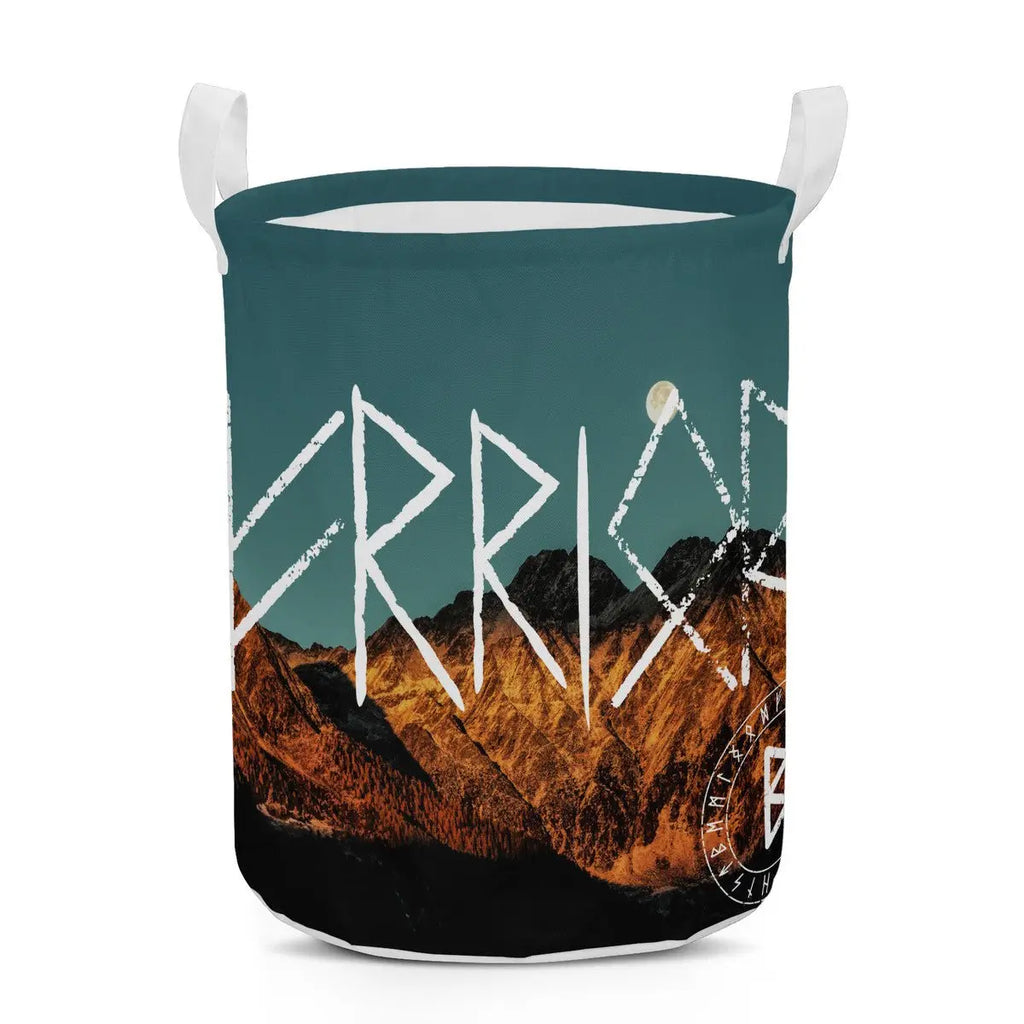 Valkyrie Threads! Norse Rune Round Basket - Laundry Baskets Storage
