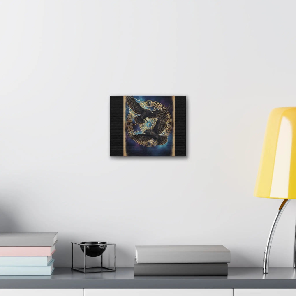 Printify Odin's Ravens Wall Canvas — Wisdom & Vision Stretched Art - Prints Canvas