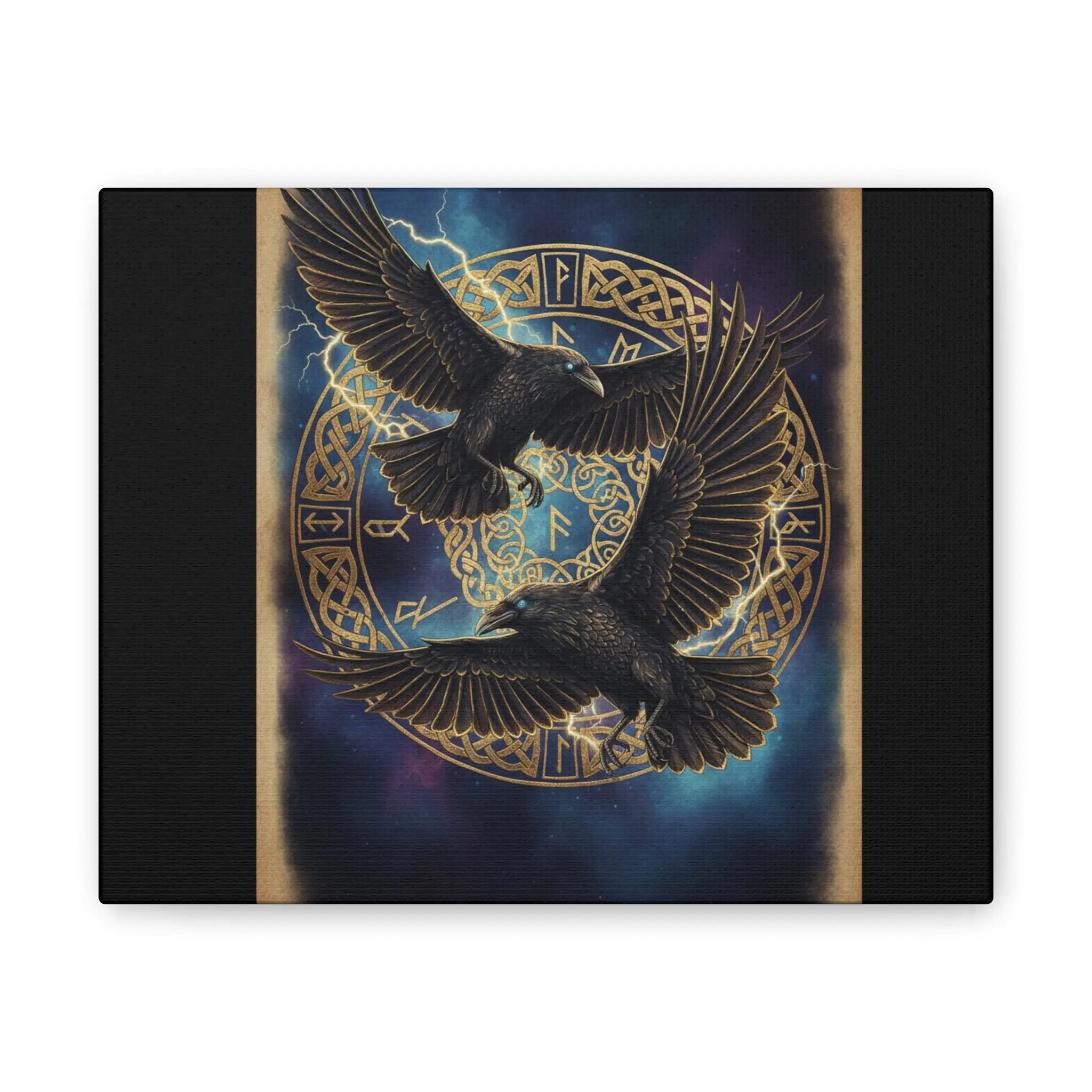 Printify Odin's Ravens Wall Canvas — Wisdom & Vision Stretched Art - Prints Canvas