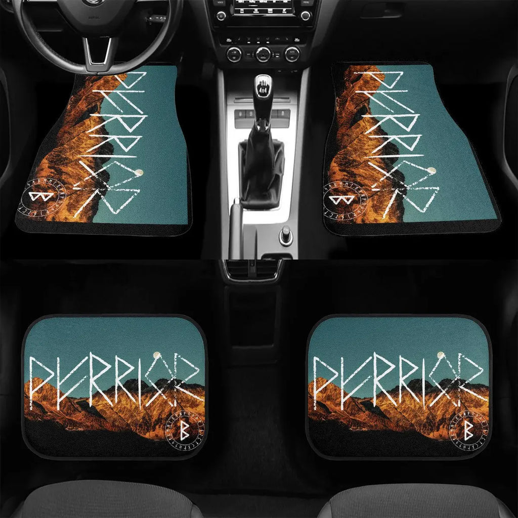 Valkyrie Threads! Warrior Rune Norse Design Car Floor Mats - Floor Mats car floor mats