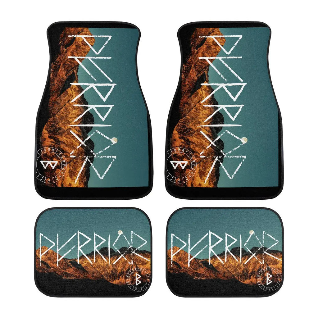 Valkyrie Threads! Warrior Rune Norse Design Car Floor Mats - Floor Mats car floor mats